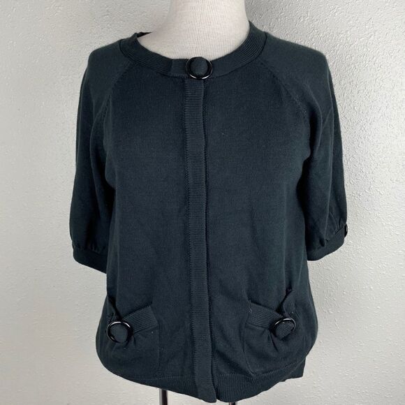 NWT Larry Levine Black Cardigan Sweater Size S - Picture 1 of 9